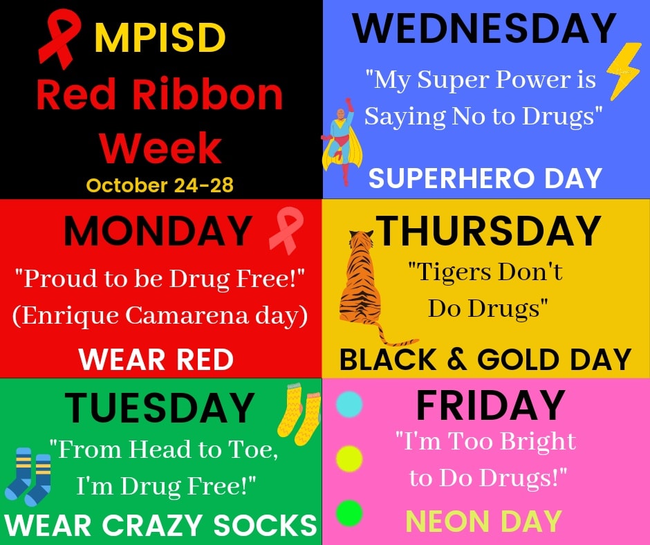 Red Ribbon Week October 24-28 – Mount Pleasant High School