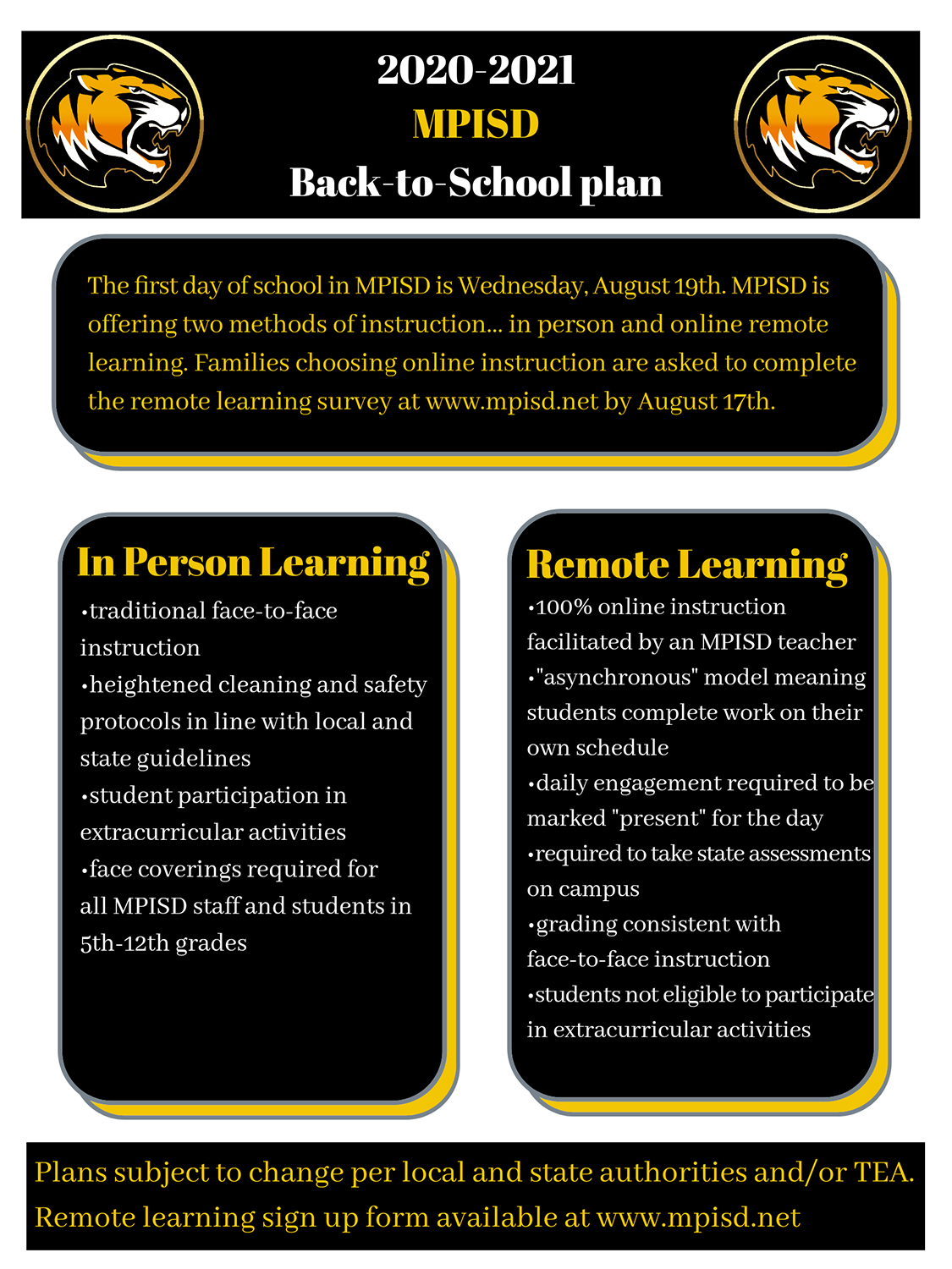 21 Back To School Plan P E Wallace Middle School 21 Back To School Plan P E Wallace Middle School
